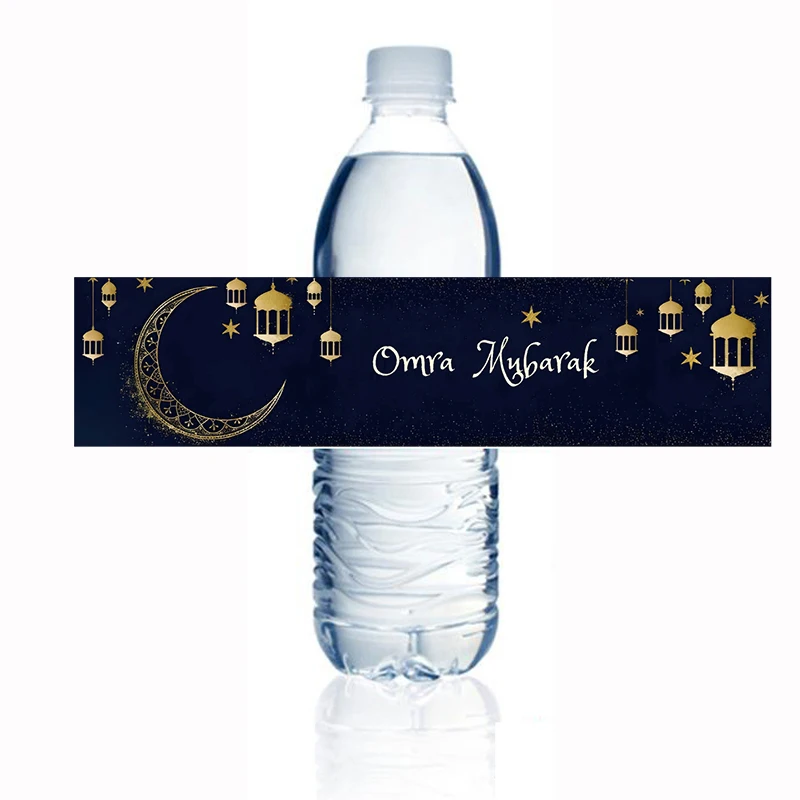 Omra Mubarak Flaschenetikett, traditionelles Musselin, Eid Mubarak, Flaschenverpackung, Umrah, Partyzubehör – Detail 10