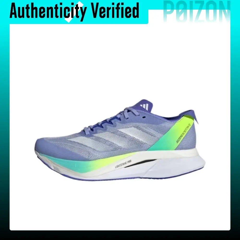 Adidas Adizero Boston 12 Running Shoes Women's Low-top Blue Spark/Zero Metallic/Diamond Blue IF9220