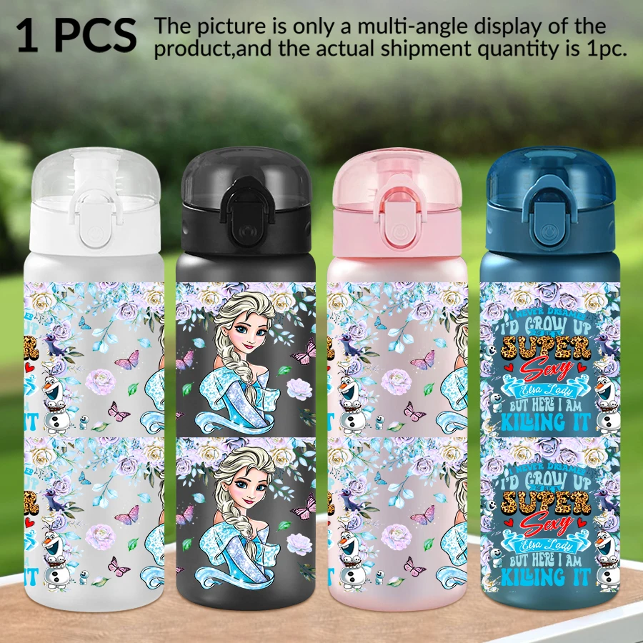

1 шт., пластиковая бутылка для воды Disney Elsa Snow Treasure, 26 унций, спортивная чашка для воды на открытом воздухе, подарок на день рождения/назад в школу