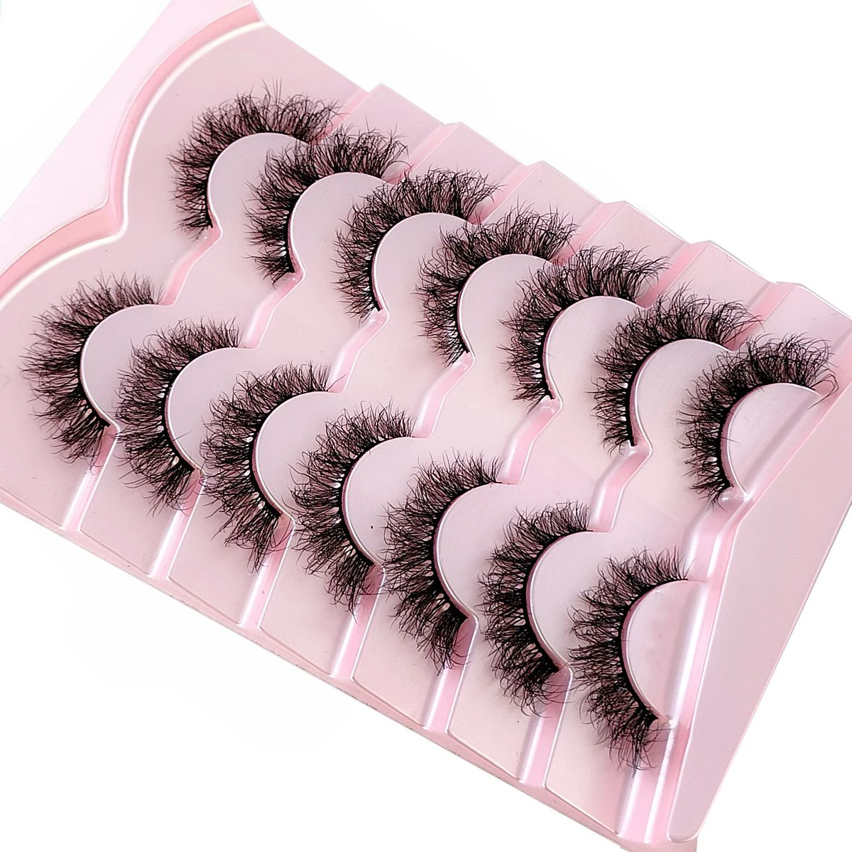 7Pairs Fluffy False Lashes Natural Thick Long Lasting Dramatic 3D Faux Mink Eyelashes Volume Wholesale Full Strip Lashes Makeup