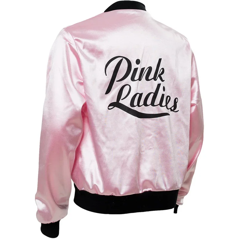 Cosplay Costume the Pink Ladies gang girls jacket kids retro fancy cheerleader pink jacket autumn Halloween party coat