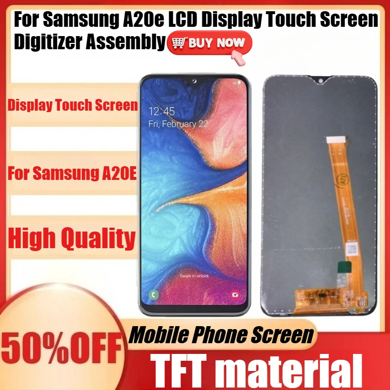 

New TFT High Quality for Samsung A20e LCD Display Touch Screen Digitizer Assembly for Samsung A20E A202F Display Screen