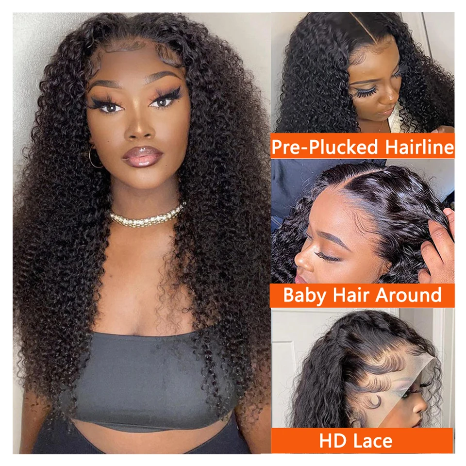 Brazilian Kinky Curly Wig 13x4 Lace Front Wigs 30 Inch Remy Human Hair Wigs For Women 13x6 Hd Transparent Lace Frontal Curly Wig