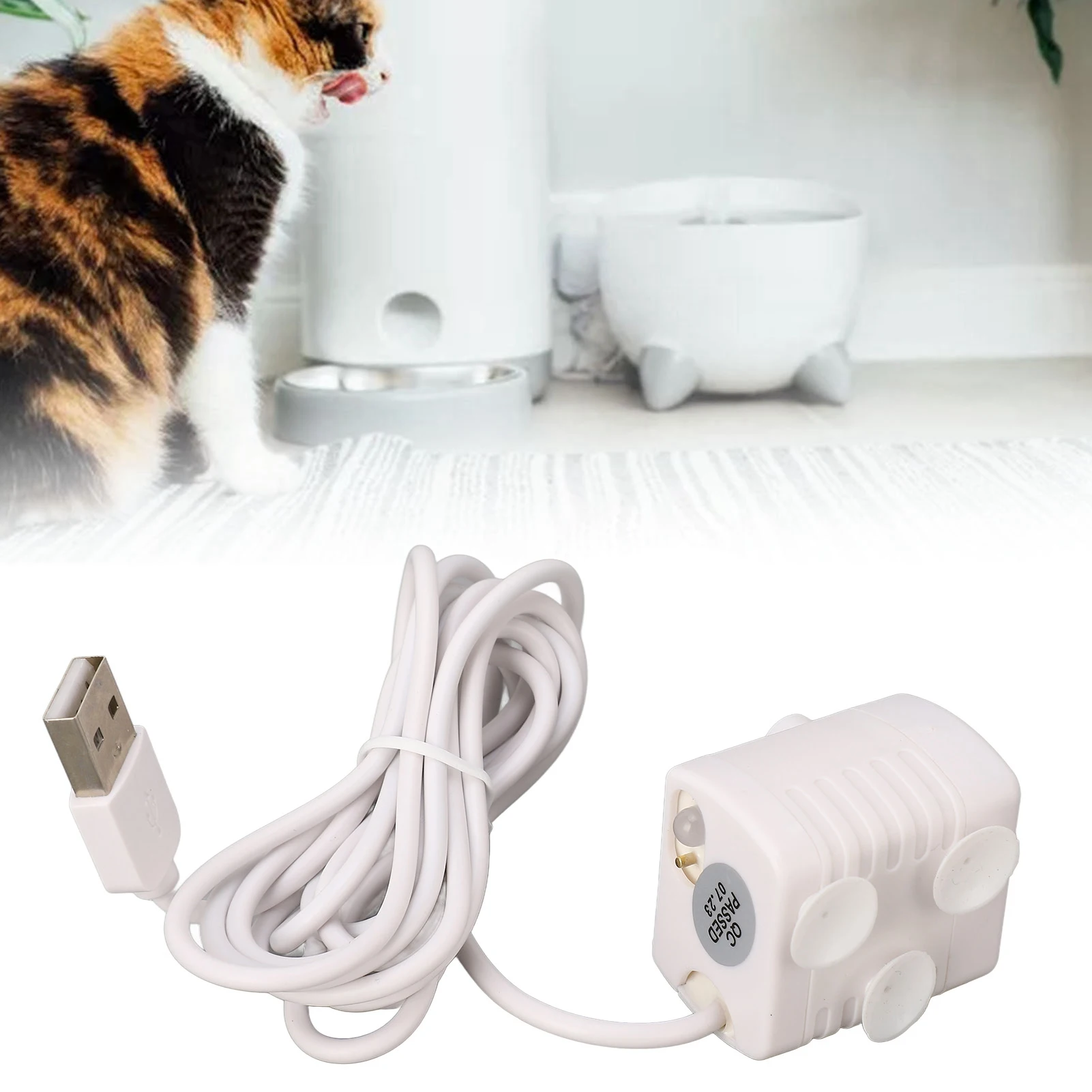 Pet Water Fountain Pump Quiet Prevent Dry Burning USB Powered DC Brushless Motor Mini Cat Water Dispenser Pump