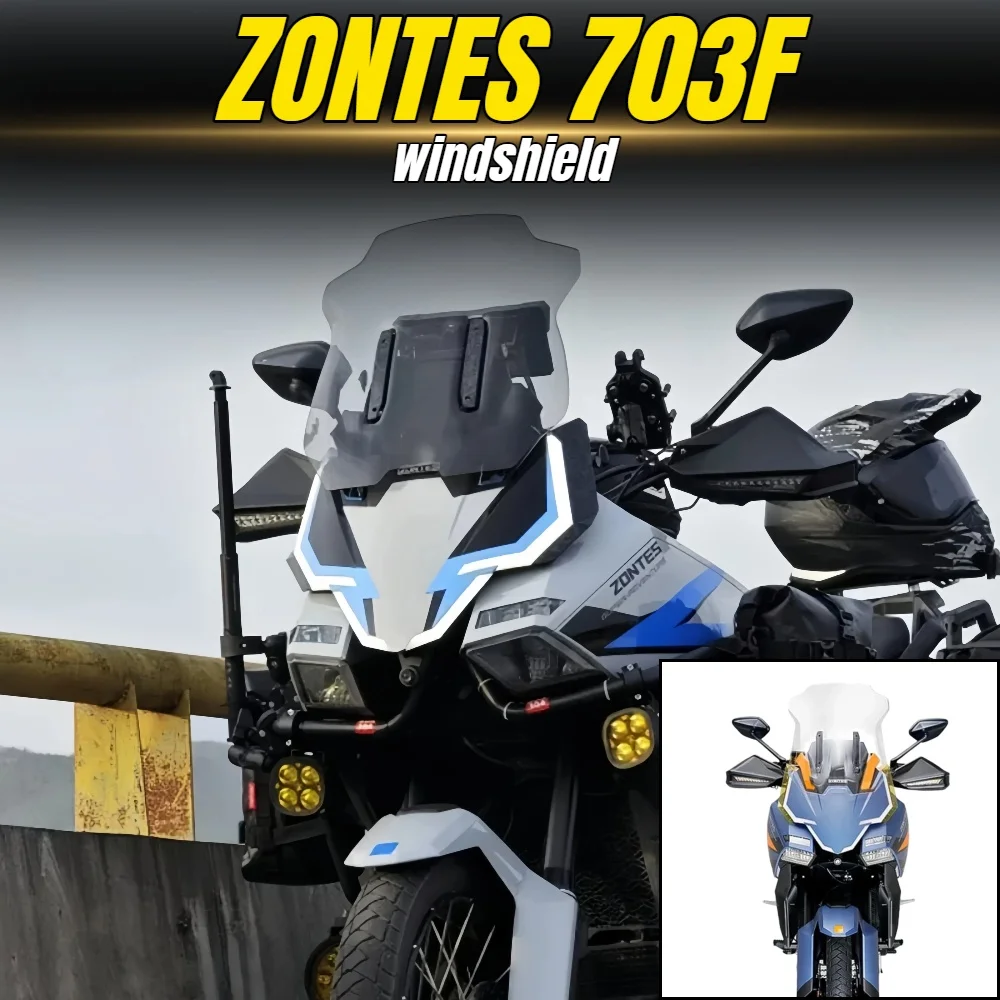 

For ZONTES 703F 703 F 703-F Motorcycle modified windshield front windscreen chest protector windproof rainproof board deflector