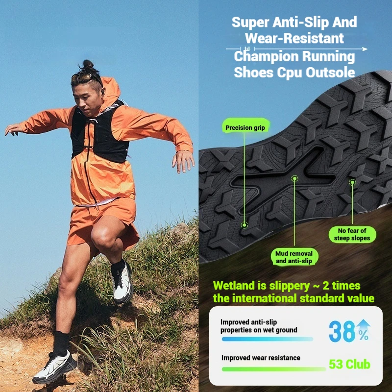 Xtep Chase Mountain Men's Hiking Shoes 2025 Summer Anti-slip