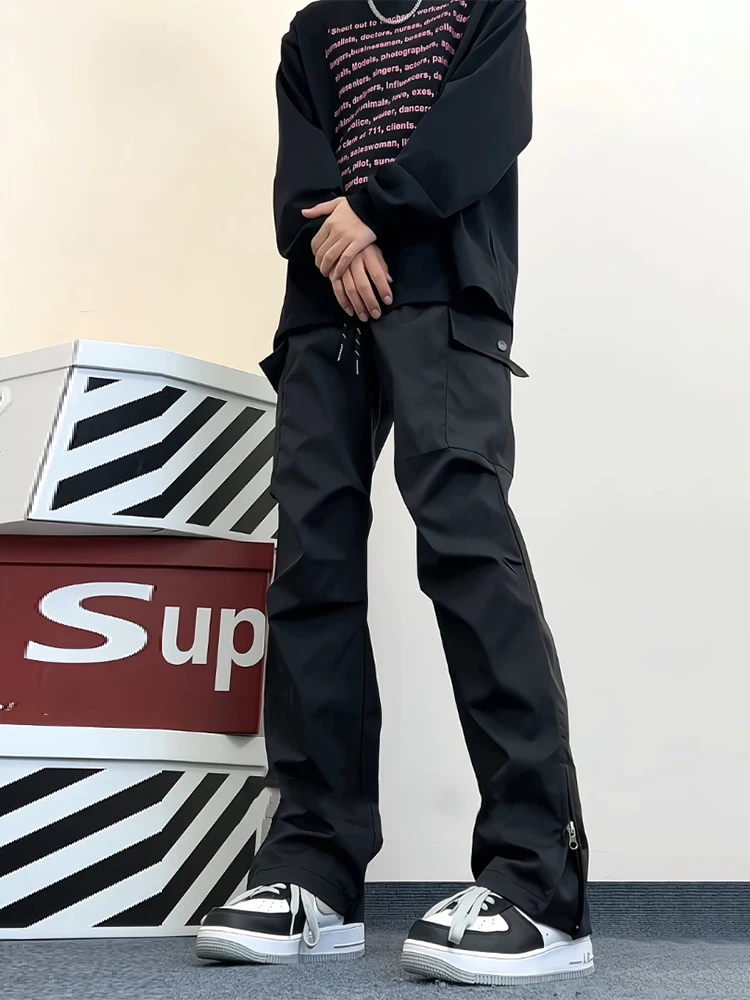 

Bla Men's Summer Thin ell Work Trousers Outdoor Profional Hiking Pants Zipper Side Soft ell Climbing Trousers