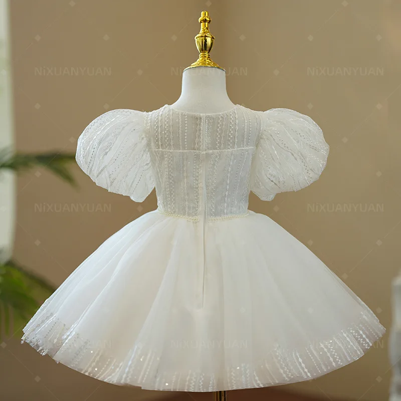 Vestido de primera comunión para niña, vestidos elegantes para niña, Boutique, fiesta, bodas, Princesa, ceremonia de flores para bebé