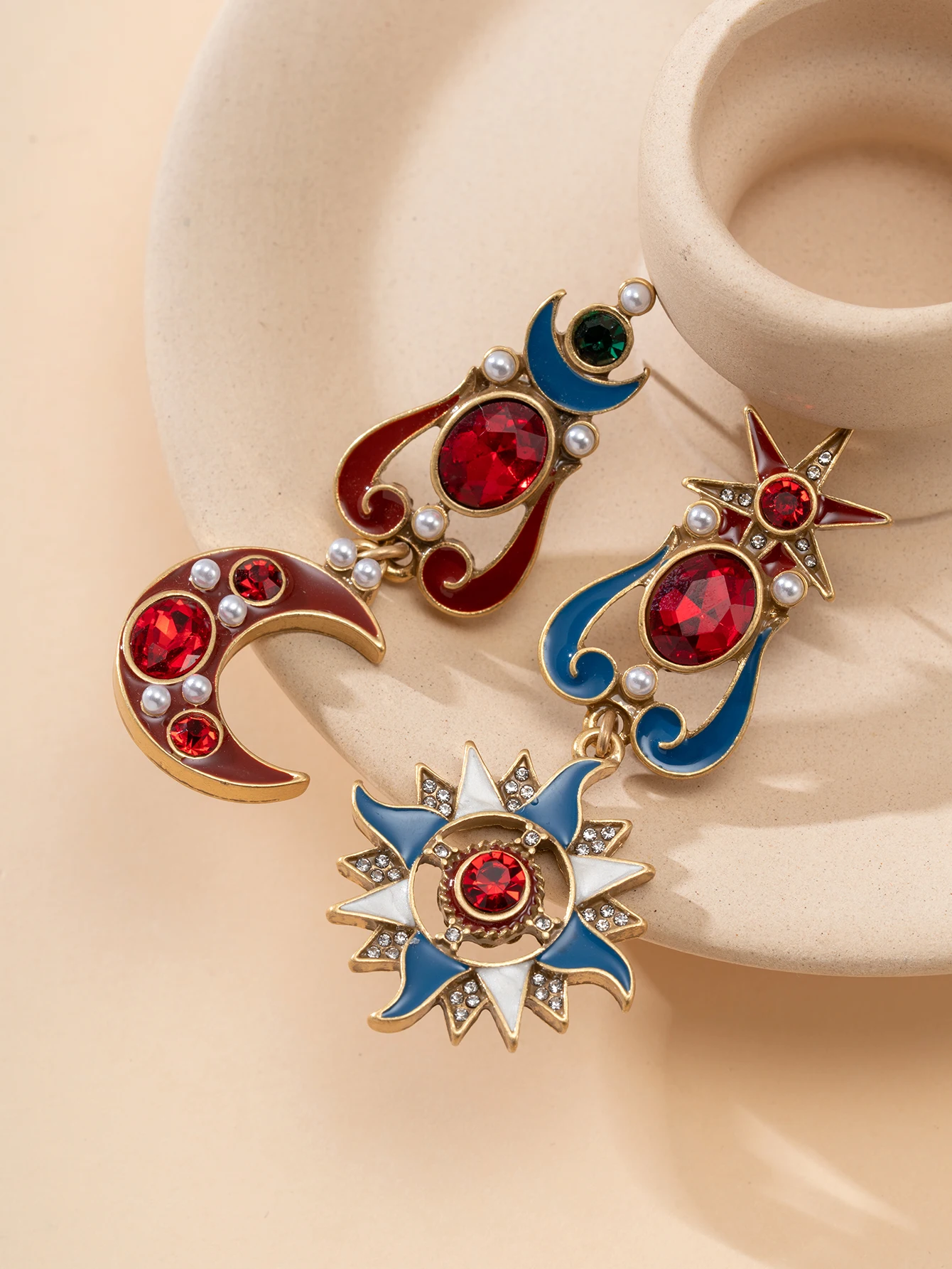 Vintage Kolczyki Wiszące Słońc – Vintage Fashion Earrings recenzja i cena
