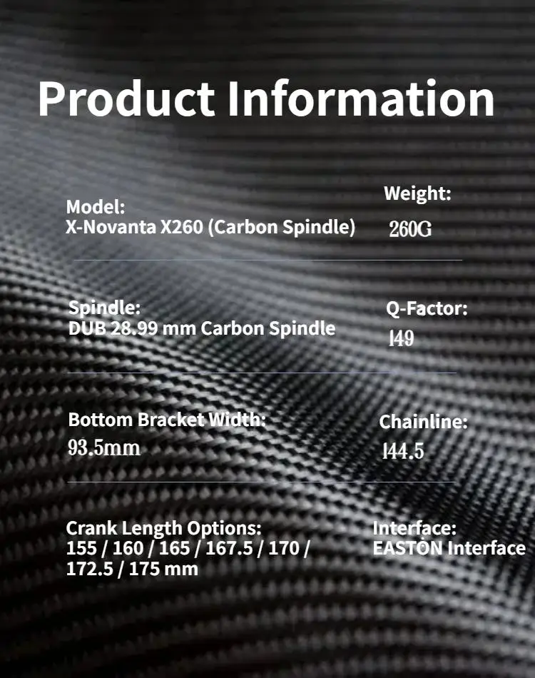 ELILEE XXE X310 Carbon-Rennrad-Kurbelgarnitur 24mm Titan-Achse Ultraleichte Kurbelarme X-Novanta Spider Leistungsmesser – Detail 3