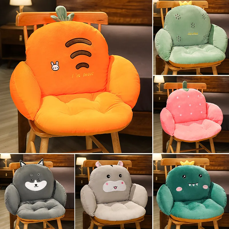 Cartoon Seat Cushion Backrest Cushion Floor Lazy Sofa Household Plush Tatami Waist Cushions Home Decor for Office Bedroom