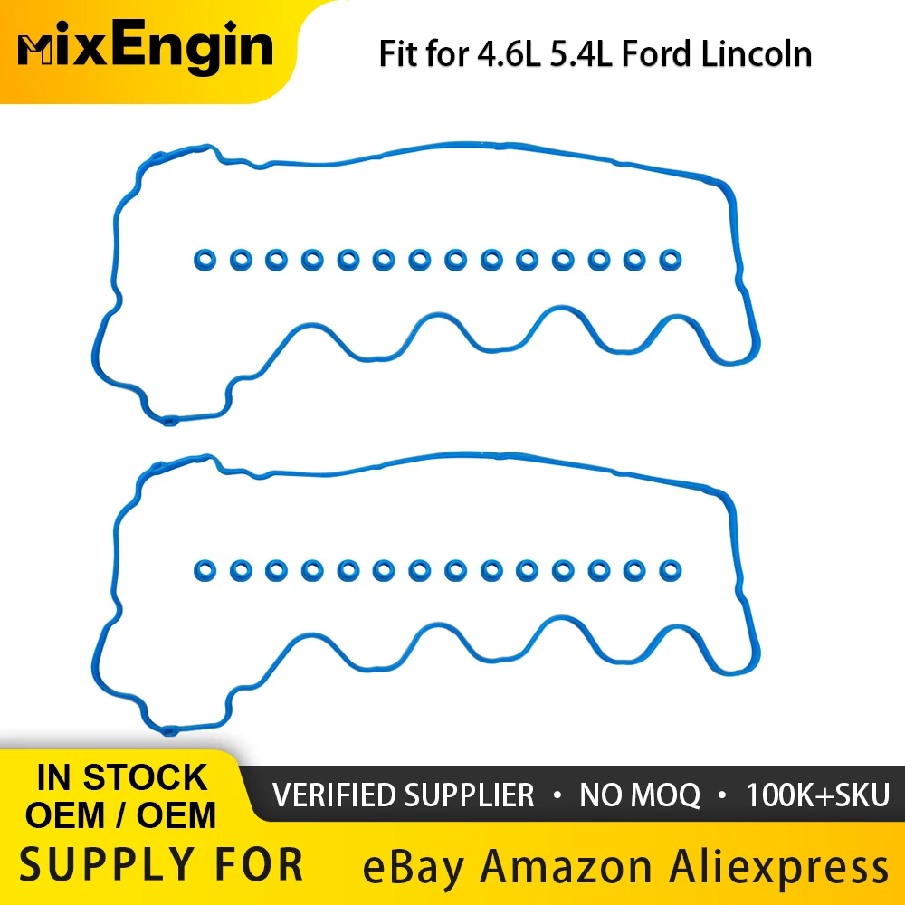 Engine Parts Valve Cover Gasket Set Fit 4.6 5.4 L V8 281Cu 330Cu For 04-06 Ford F-150 Lincoln Avanti Mercury Mustang Mark LT