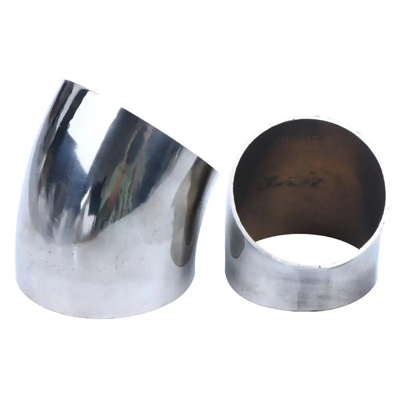 45 Degree Weld Elbow 304 Stainless Steel Polished Butt Weld Pipe Fitting 16-80mm OD Press Fitting