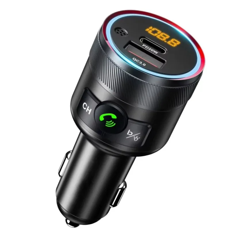 

GlowMart Custom Usb Car Charger Wireless Charger for bluetooth C81 38W QC 3.0 Car Charger for Music Player