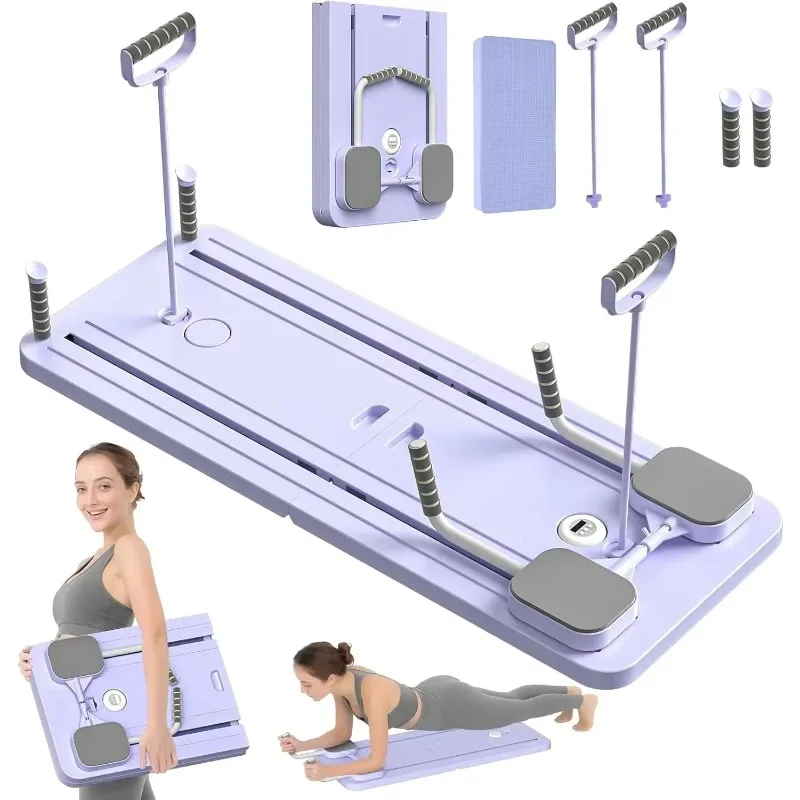 

Pilates Reformer Board,Multifunctional Foldable Pilates Reformer with Timer,Pilates Refomer Machine for Home Core Fitness