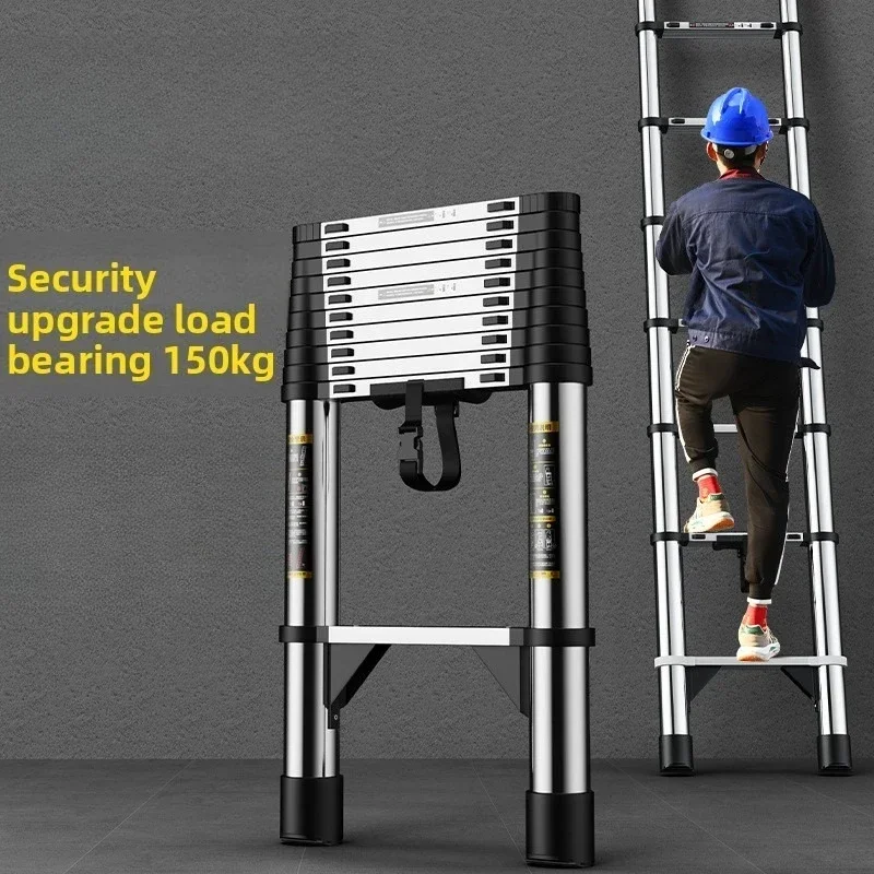 Household Goods Telescopic Ladder Straight Ladder Folding And Shrinking Multifunctional Step Ladder Herringbone Ladder