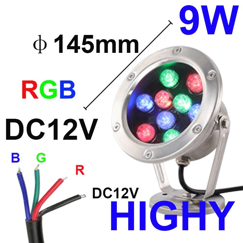 LED Ring Fountain Light – RGB Underwater Spot Light With Remote, 12/24V AC, IP68 Waterproof, 7 Colors & 3 Modes, 304 Stainless Steel Submersible Pool & Pond Light