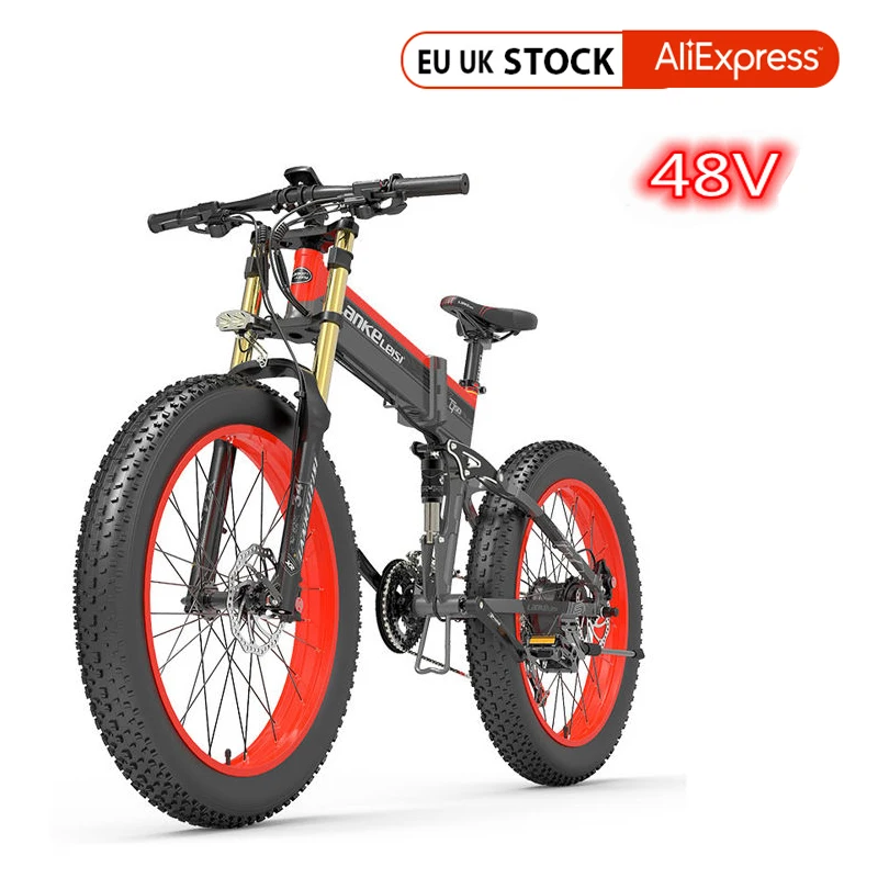 Vélo Électrique de Neige avec Batterie au Lithium pour Adulte, VTT, 1000W, 48V, Stock EU, US, UK