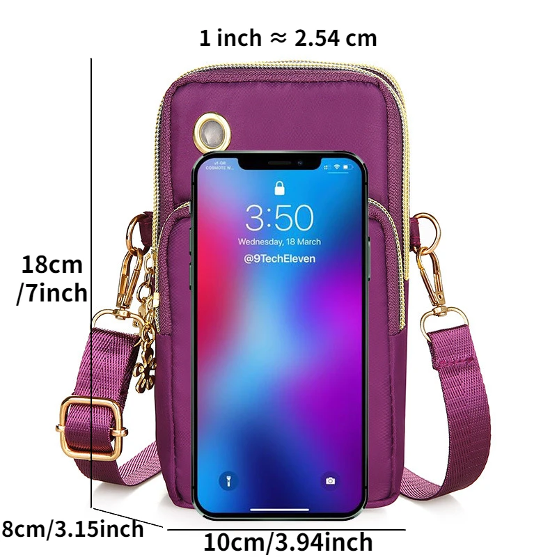 Novo Balão Do Telefone Móvel Crossbody Sacos para As Mulheres Moda Feminina Bolsa de Ombro Celular Bolsa Com Fone De Ouvido Plug 3 Camada Carteira