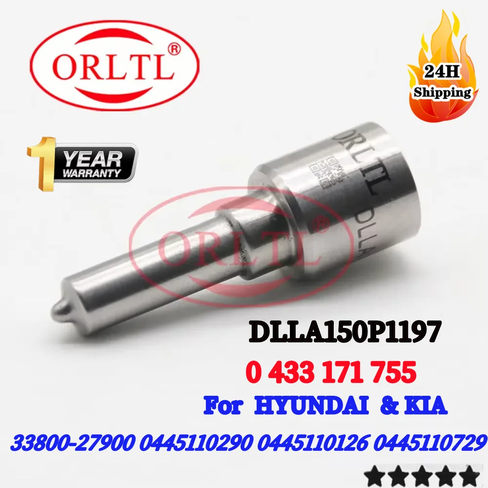 DLLA150P1197 OEM 0 433 171 755 Дизельная форсунка для BOSCH HYUNDAI KIA 0445110126, 0445110290, 0445110729 33800-27900 DLLA150P1197 OEM 0 433 171 755 Дизельная форсунка для BOSCH HYUNDAI KIA 0445110126, 0445110290, 0445110729 33800-27900