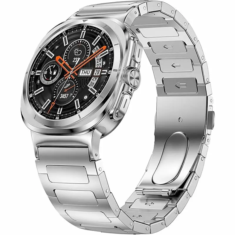 AKGLEADER Titanium Strap for Samsung Galaxy Watch 7 Bracelet One Click Attachment for Galaxy Watch 7 Ultra 47mm Classic Band