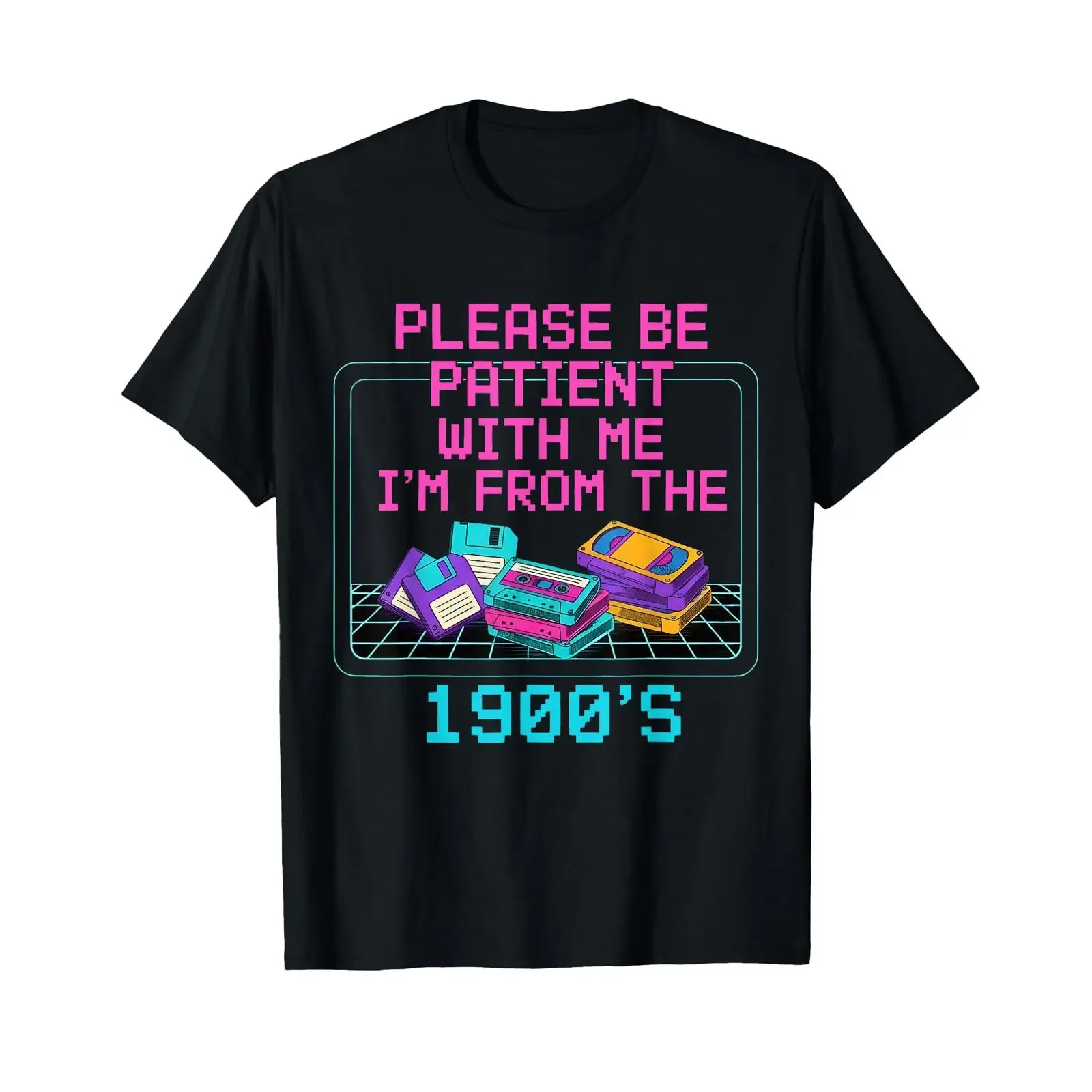 Please Be Patient I'm from The 1900s Funny Vintage T Shirt vintage Washed graphic Top For Everyday Wear Comfortable Stylish