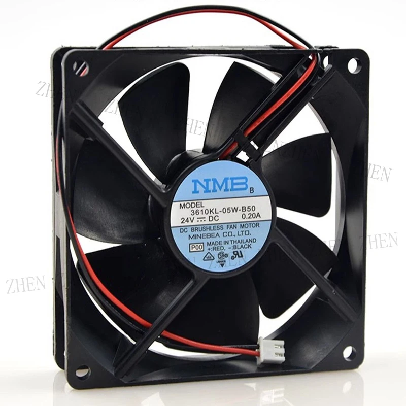 

S New for NMB 3610KL-05W-B50 24V 0.20A 92*92*25mm 2-Wire Cooling Fan#QW