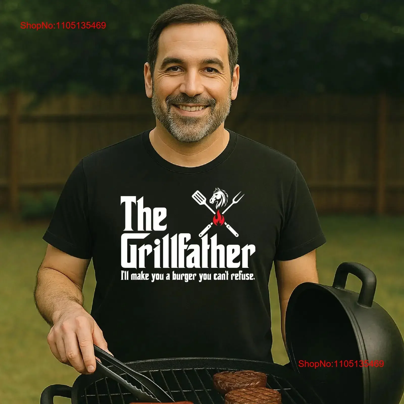 

Футболка Grillfather на день отца Барбекю BBQ Grill Father винтажная стильная мягкая уличная одежда с рисунком