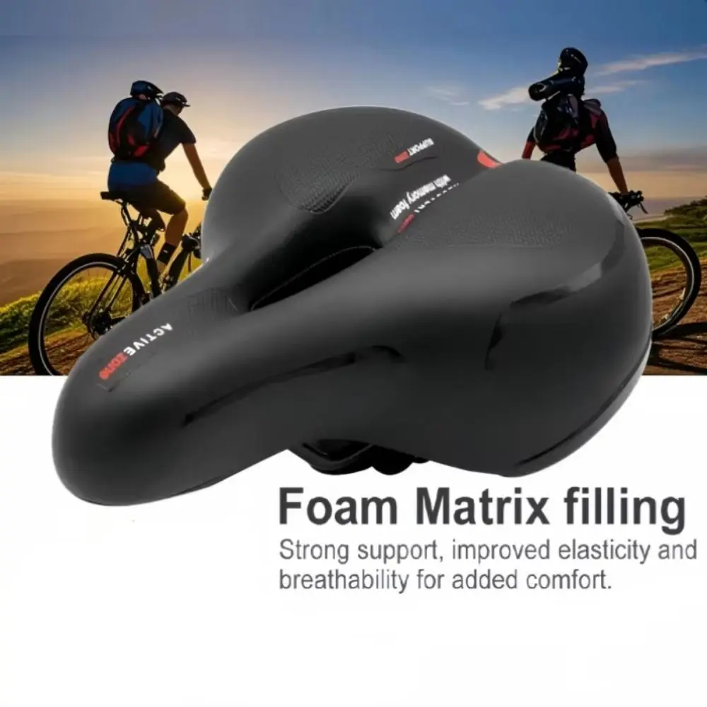 

Safety Warning Bicycle Shock Absorber Saddle Bicycle Accessories Breathable Bicycle Seat Cushion Comfortable Hollow
