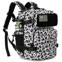 Mochila táctica Molle de corte láser para hombre y mujer, morral escolar de alta resistencia, mochila de gimnasio, Treeking con portavasos doble, 25/45L