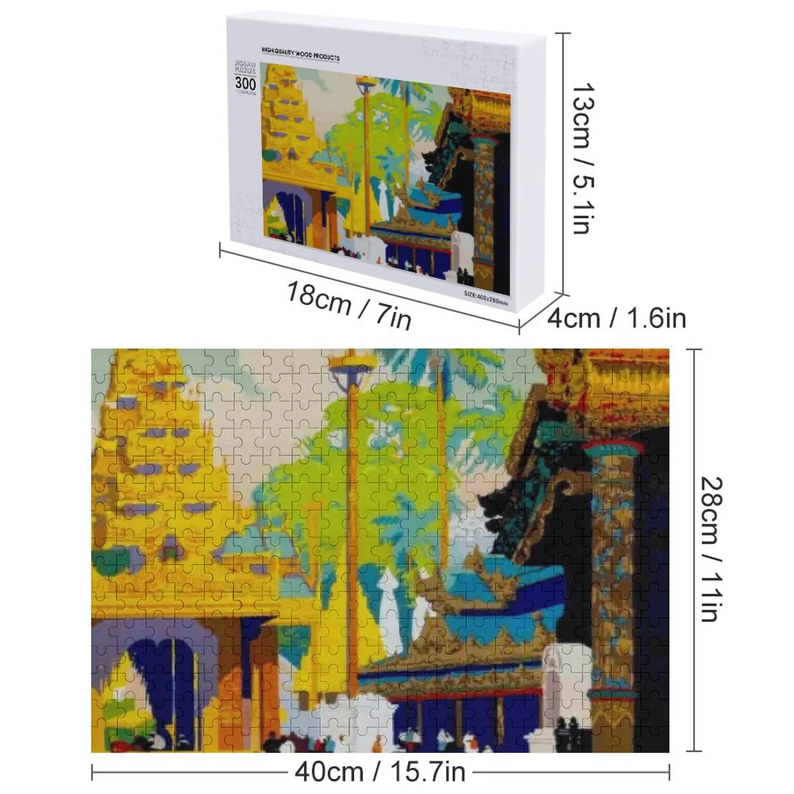 بورما: خمر 1930 السفر والسياحة طباعة بازل قطع مخصص هدية الطفل مخصص لعبة أطفال اسم مخصص لعبة أطفال لغز