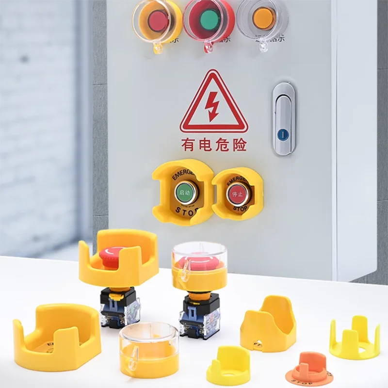 22mm 25mm 30mm Emergency Stop Button Protective Waterproof and Dustproof Prevent Wrong Operation With Keyhole Design
