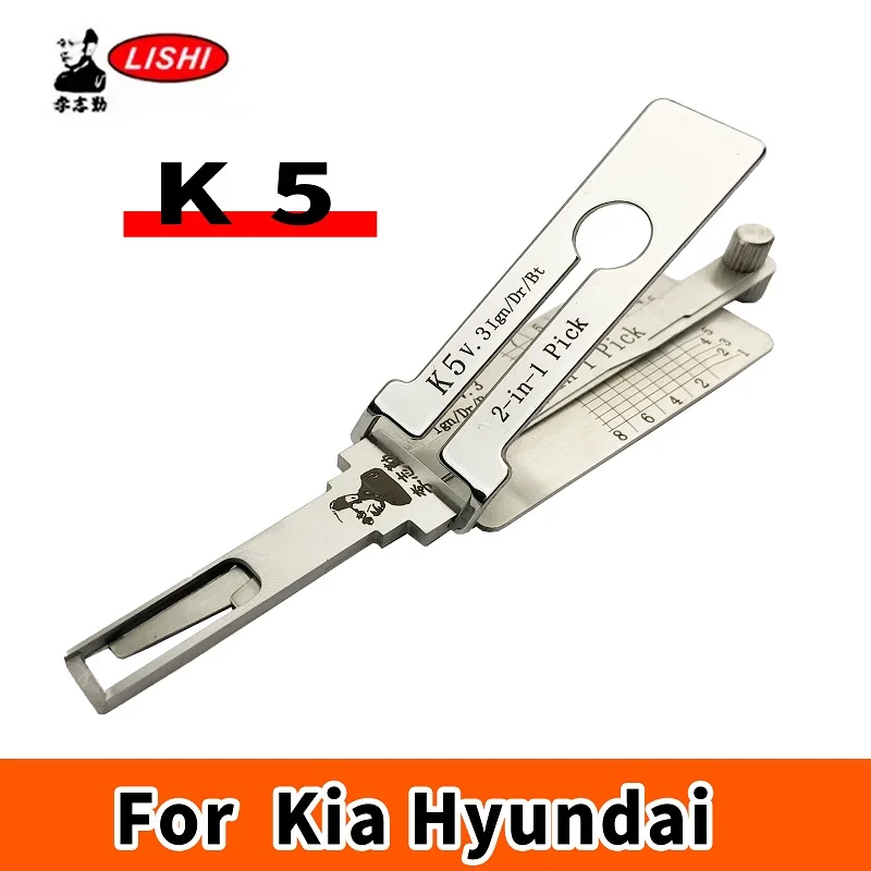 K5 Lishi 2-in-1 für Hyundai Kia Schlossöffner Decoder Autotür-Öffnungswerkzeug Schlosserwerkzeug