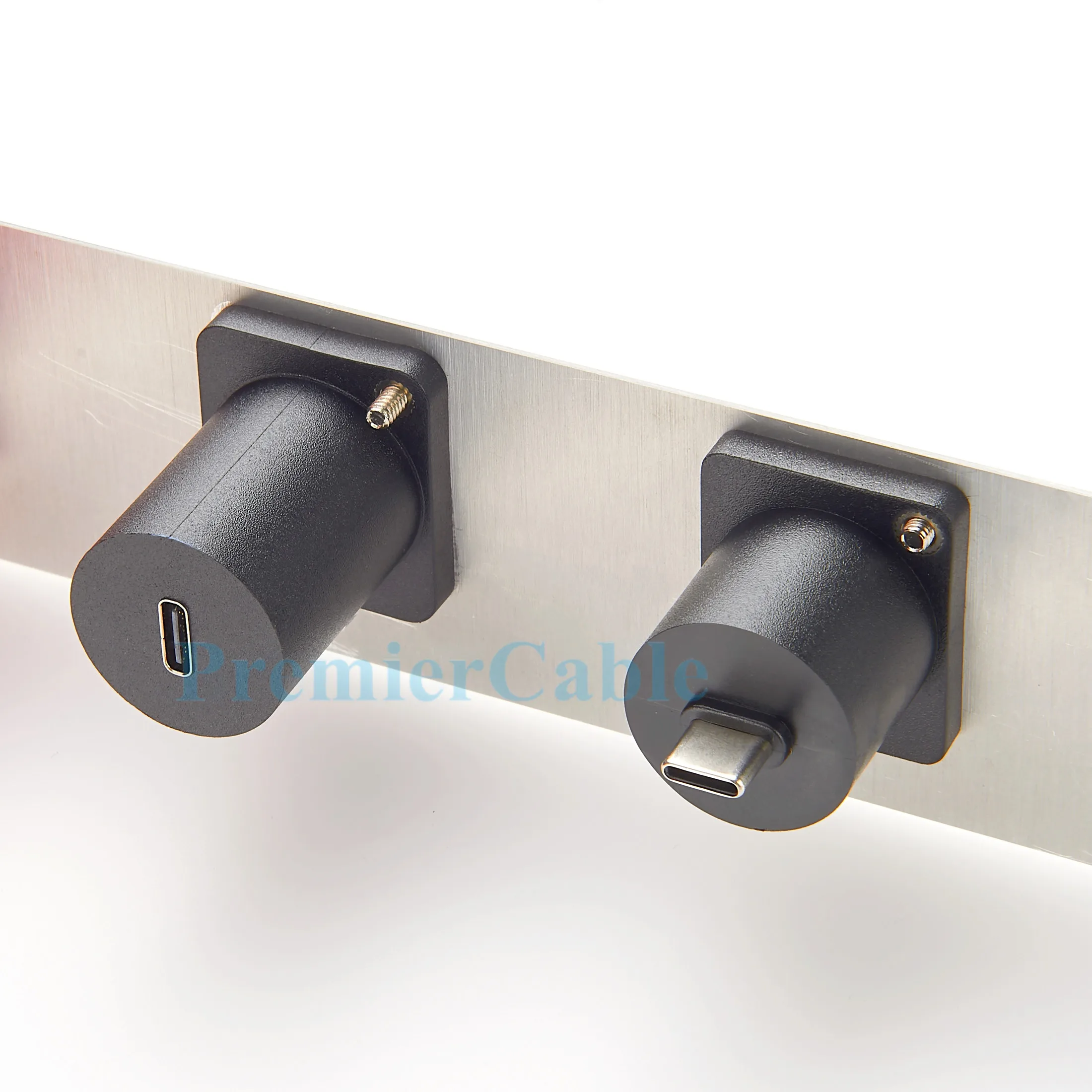 10Gbps USB C to USB C Panel Mount Adapter D-Type XLR Shell Type C 3.1 Female to Female Straight Connector Mounting Socket