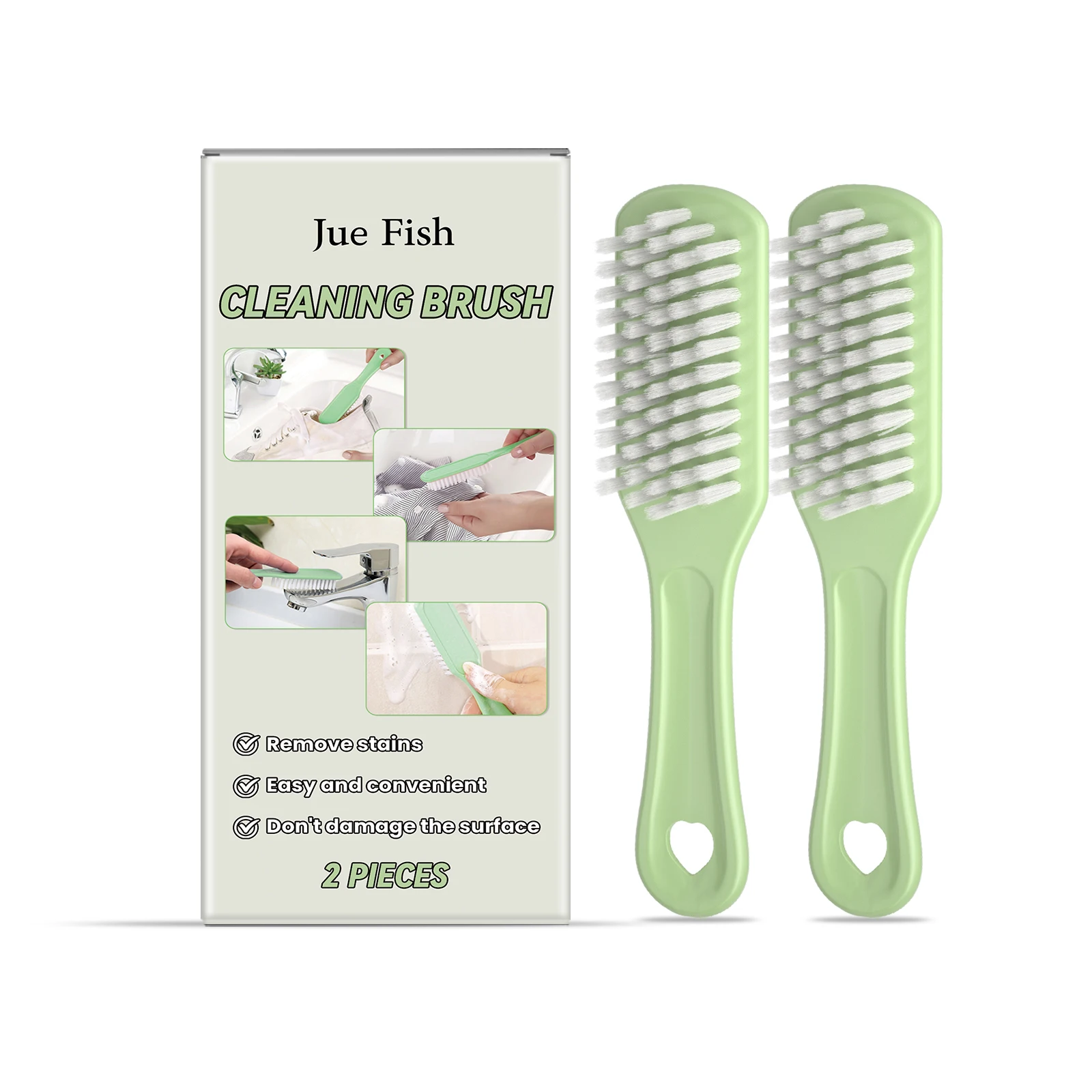 Multipurpose Cleaning Brush, Household Scrub Brush for Shoes, Sink, Wall, Grease & Stain Removal, Soft Bristle Brush