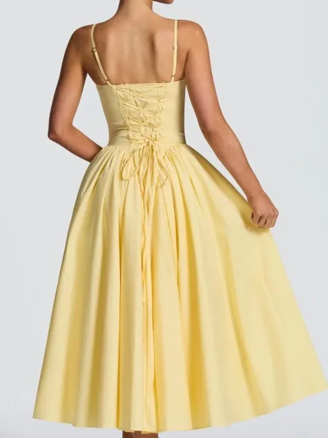 رغبة نقية Sle الخصر مقصوص حمالة مطوي ماكسي الدكتور بال ألف خط تنورة الشارع الشهير لا العلامة التجارية Svel الربيع #3