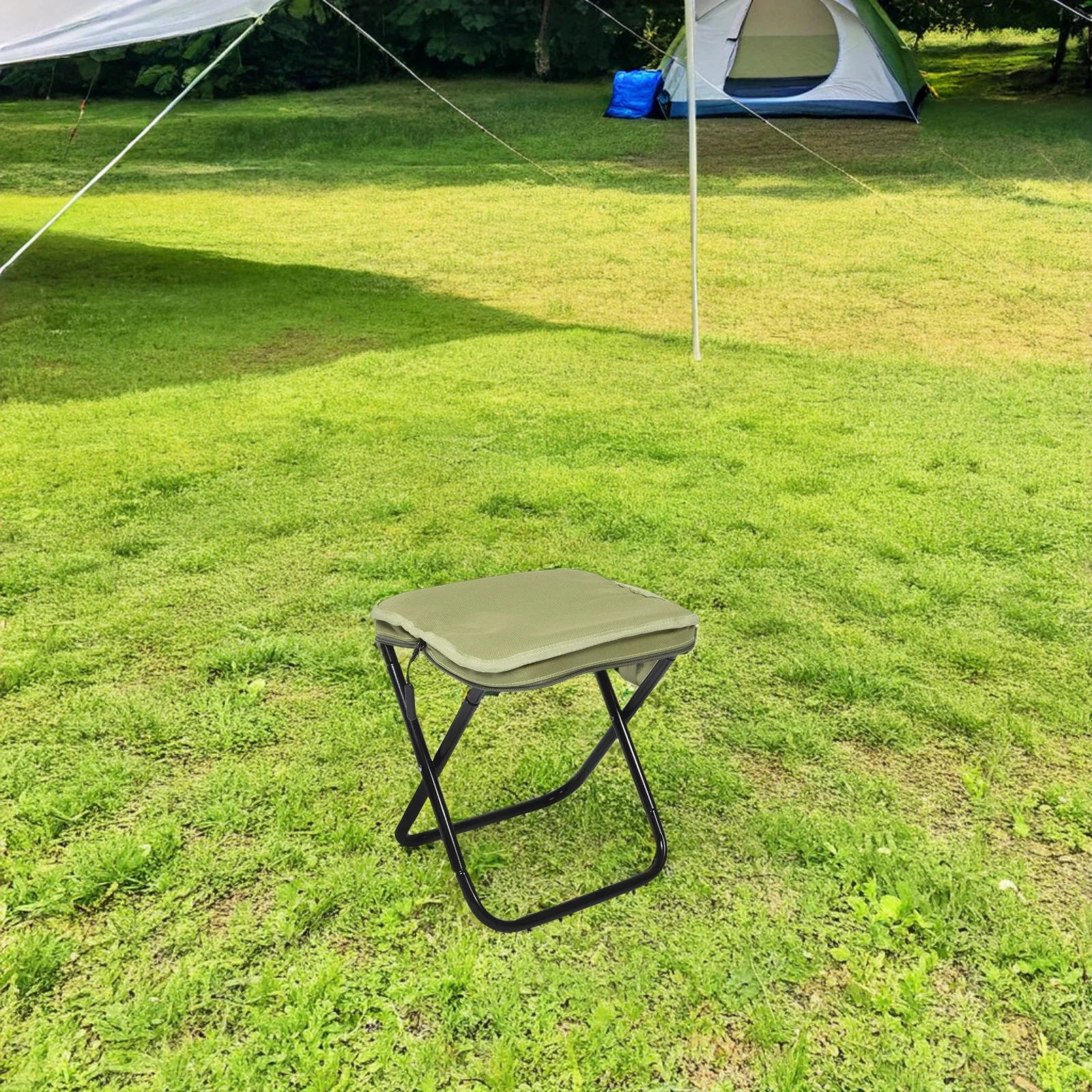 

Mini Portable Foldable Stool Lightweight Carbon Steel Oxford Fabric Outdoor Camping Fishing Hiking