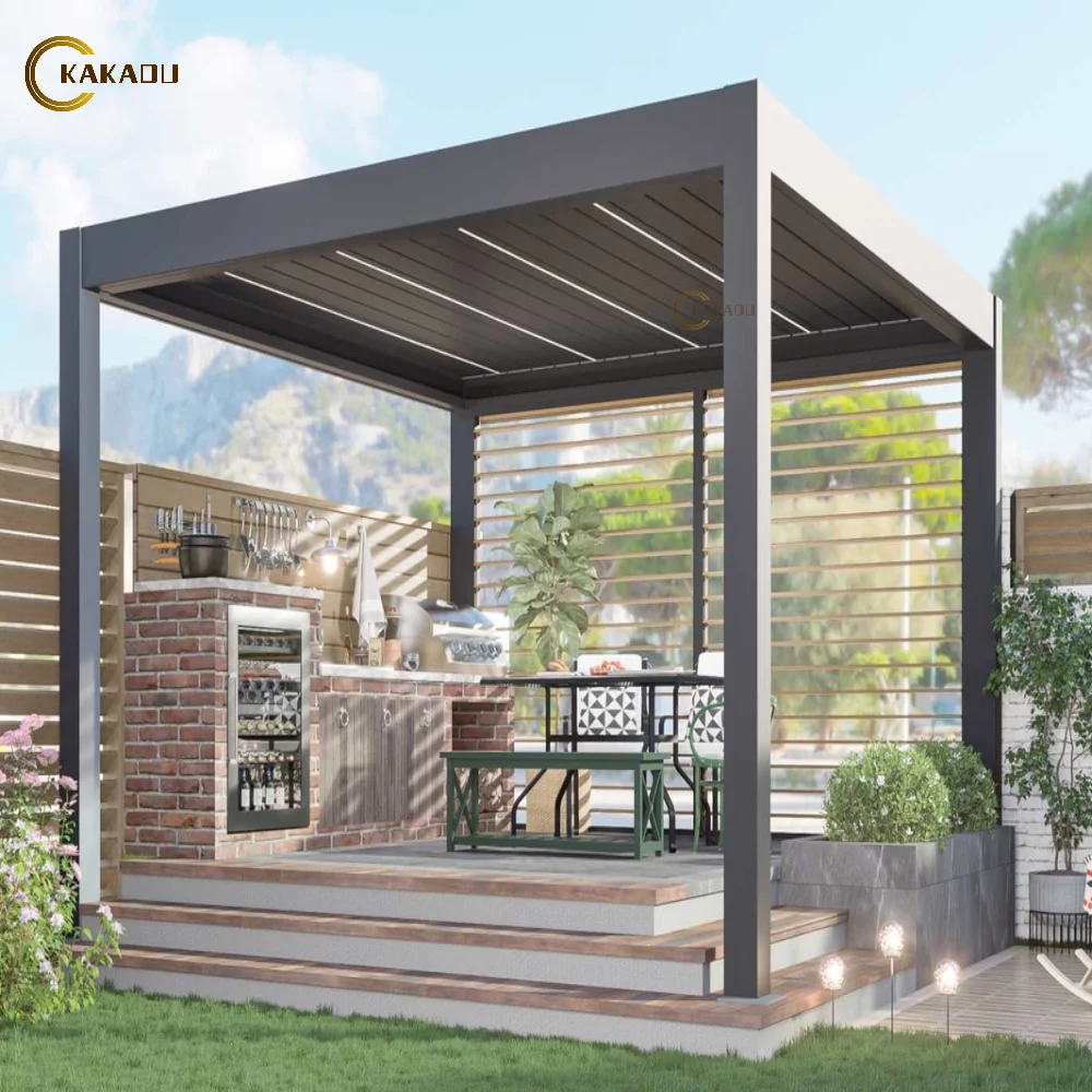 KAKADU Waterproof Aluminum Alloy Powder Coated Pergola Arches Arbours & Bridge for Outdoor Gazebos
