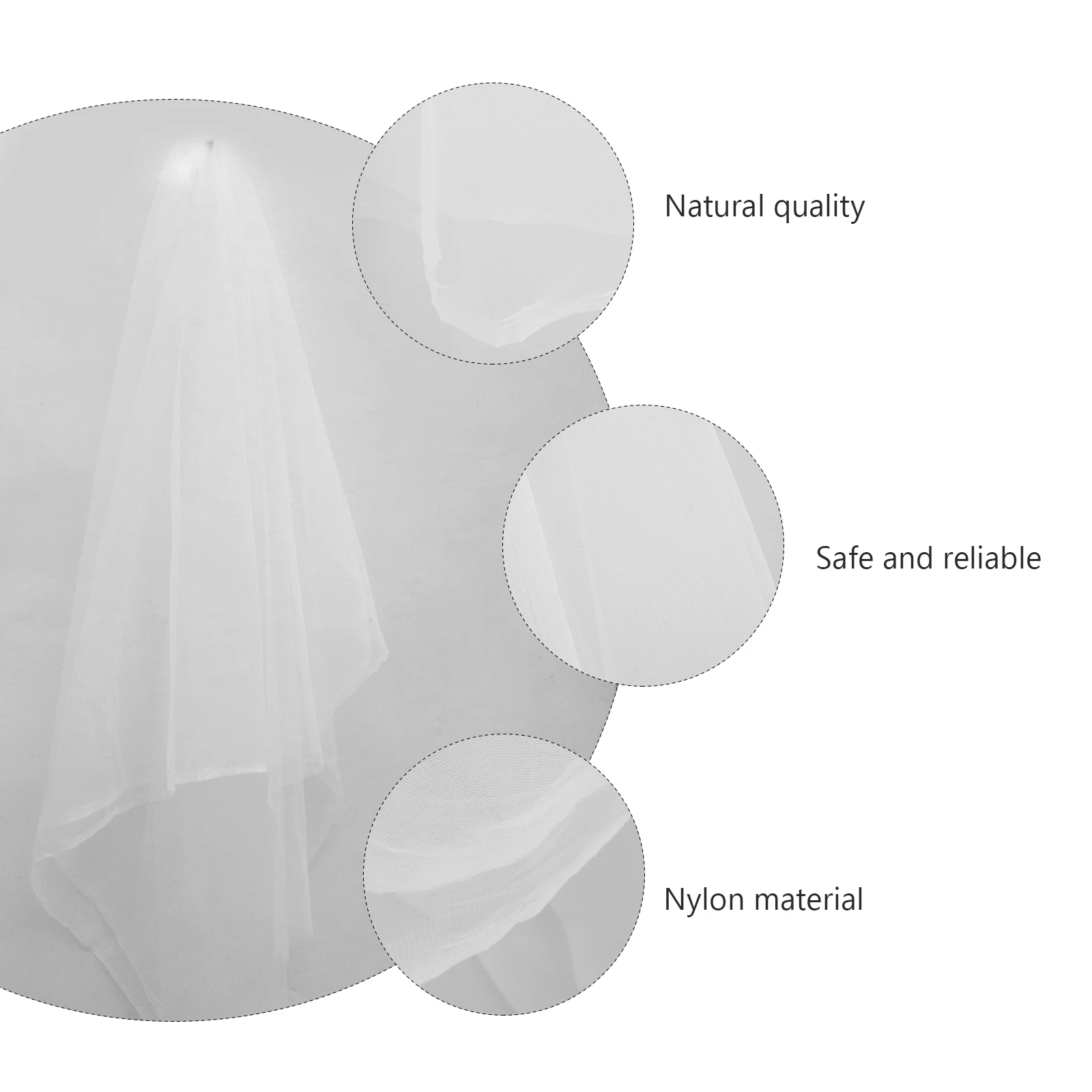 

Nylon Veil Fabric for Birthday Wedding Accessories Bright Colors Long Lasting Various Styles Safe Reliable High