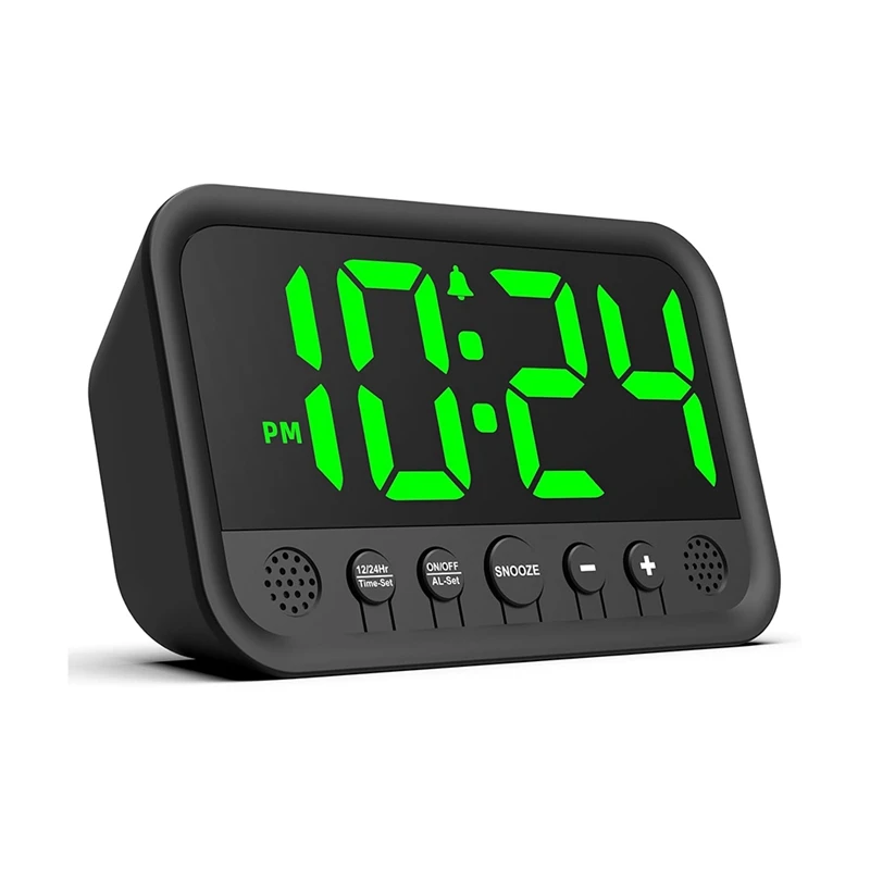 Reloj despertador Digital para dormitorio, despertador ruidoso, reloj de escritorio eléctrico, reloj de mesita de noche con repetición de volumen ajustable