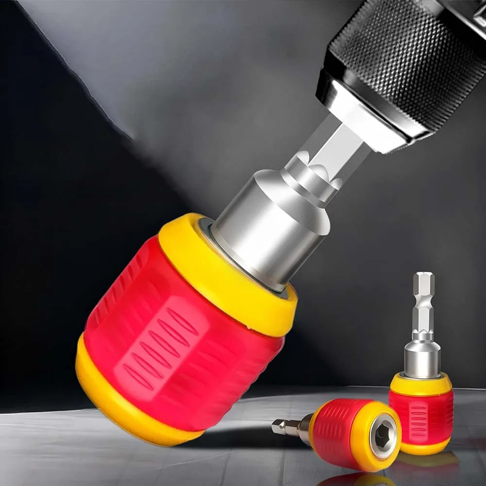 60mm 1/4 In Hex Quick Drill Bit Screwdriver Bit Quick Change Adapter Converter Hexagonal Quick Conversion Connector