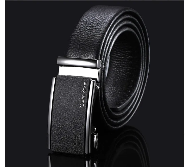 

New Fashion Men's Luxury Designer Belt 3.5cm Cow Genuine Leather Waist Strap Chain Buckle Belts for Men 110-125cm