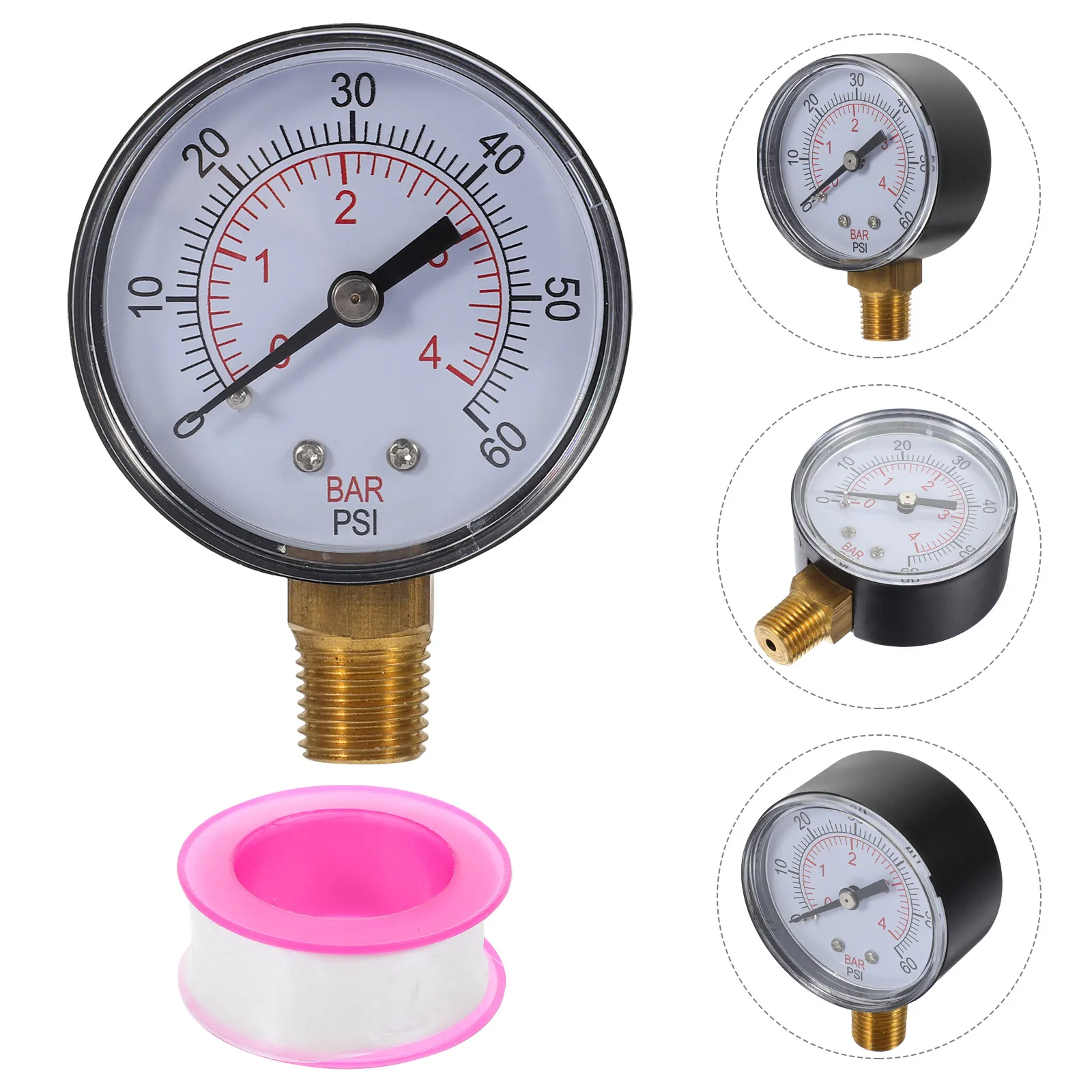 

1 Set Compact Pool Pressure Gauge Lightweight Water Pressure Measuring Tool For Swimming Pools Spas Hot Tubs Aquariums Garden