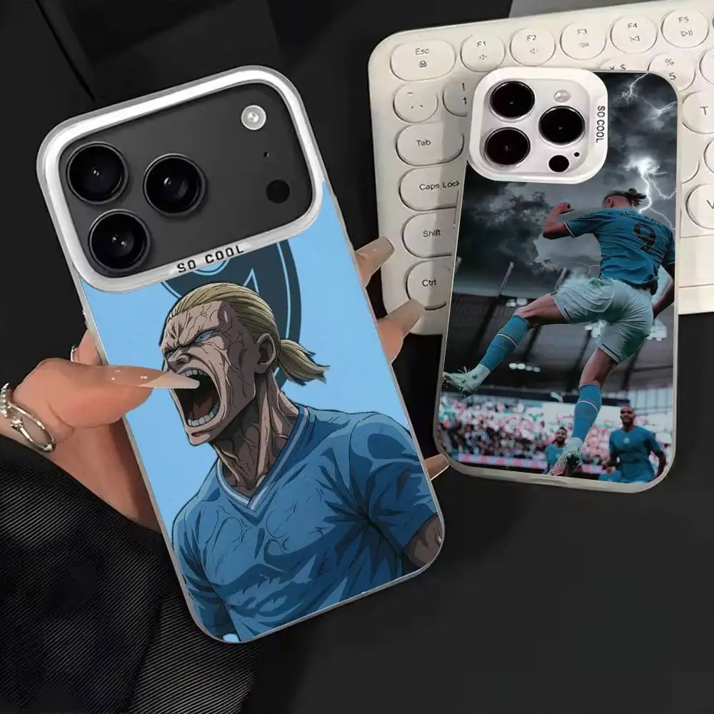 

Erling Haaland S-Sports S-Star Phone Case For iPhone 17,16,15,14,13,12,11,Mini,Pro,E,MAX White Candy Matte Cover