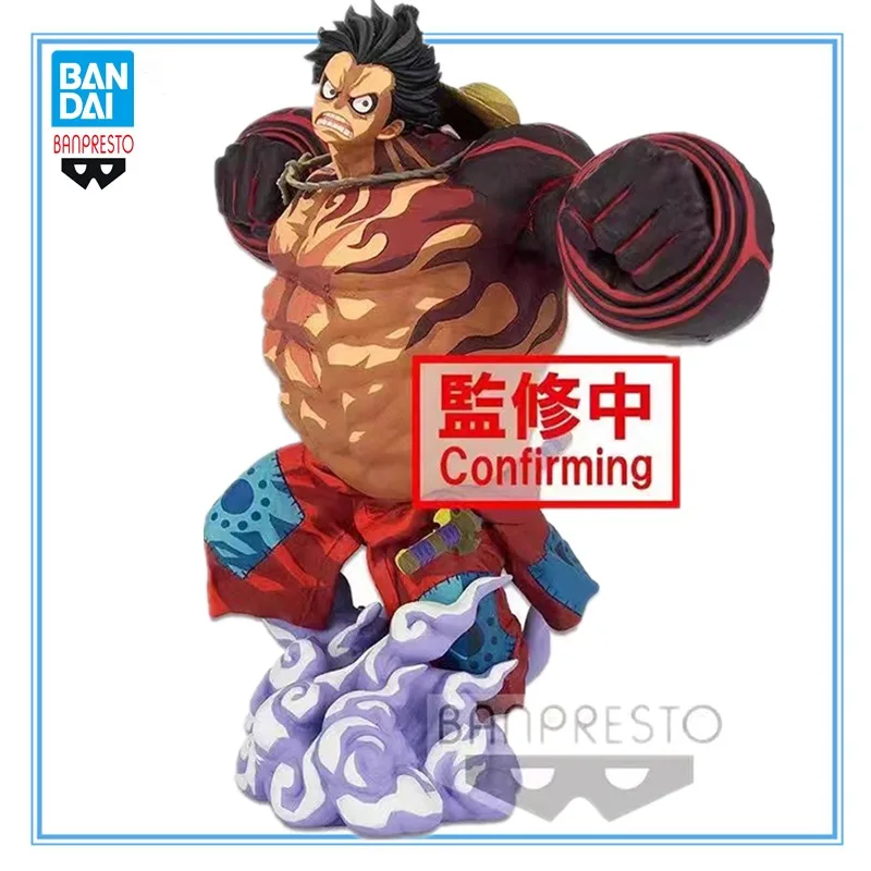 

Bandai Original BWFC One Piece Monkey D. Luffy Fourth Gear manga colour Anime Collection Model ornament Figure Christmas gift