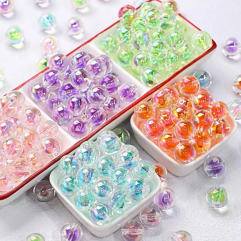 High Quality 16mm 80pcs Colorful Core Round Gumball Loose Acrylic Jewelry Beads Fit Bubblegum Necklace Bracelet Earring Making