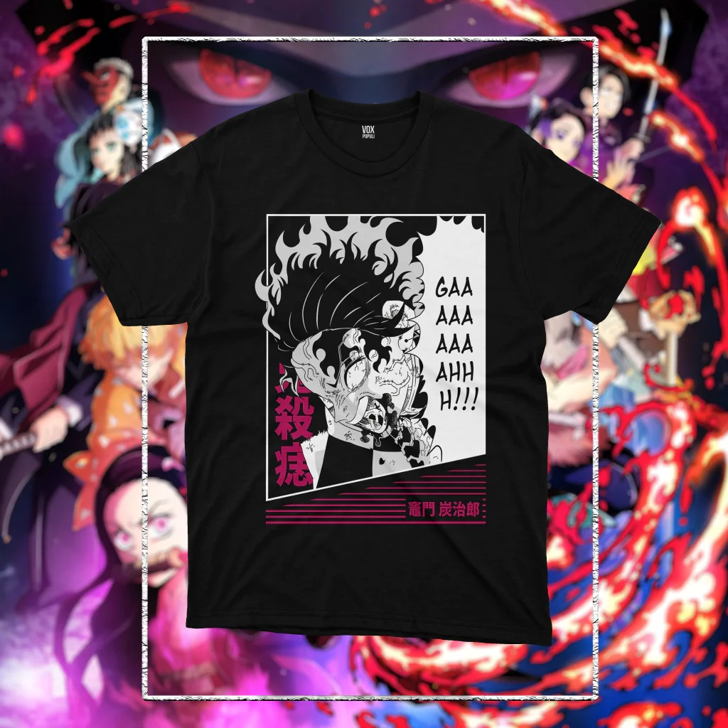 TANJIRO RAGE unisex Anime cotton shirt outdoor recreation tee