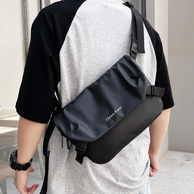 Men\'s Shoulder bag Large capacity chest bags fashion sports crossbody bag black messenger bags for ipad tablet pc backpack