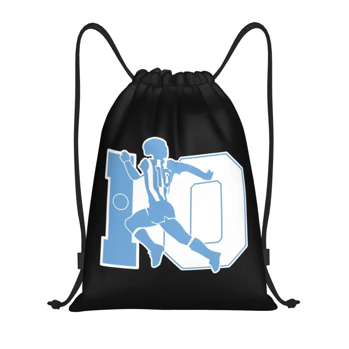 Custom Argentina Soccer Legend Diego Maradonas Drawstring Bag For Shopping Yoga Backpacks Men Women Sports Gym Sackpack