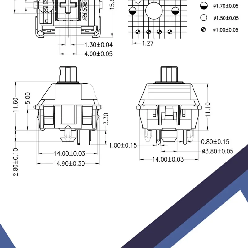 Gateron Oil King Switch 5 Pin Hot Swap Black Original Factory Lubrication Linear Switch 55gf For Gaming Mechanical Keyboard